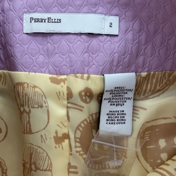 Perry Ellis Faux Leather Pencil Skirt - Mauve / Lilac Size 2 - Picture 10 of 11